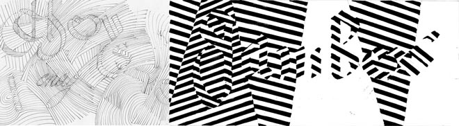 Modèles modelé hachures et dissimulation