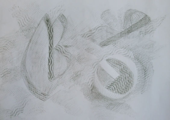 Travaux d'élèves. Dissimulation en frottis.