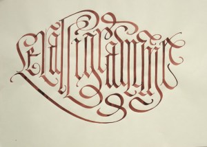 Page titre du chapitre Calligramme de l'expo